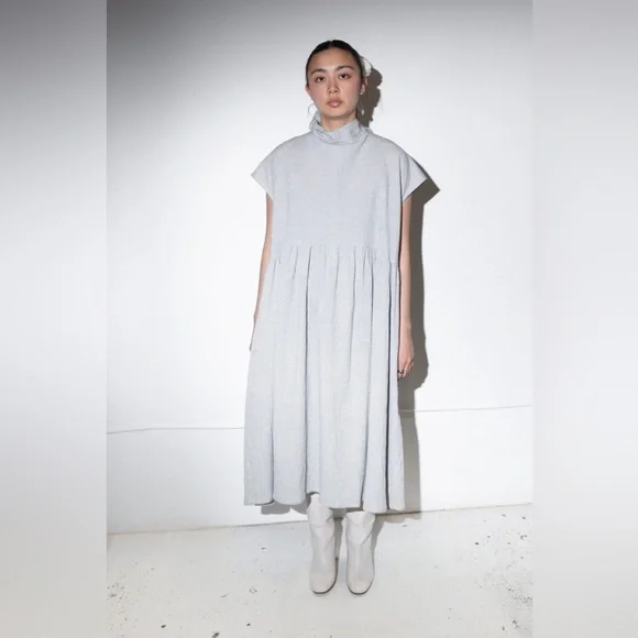 ET TIGRE Jayme Sleeveless Dress in gingham blue white and black - Picture 1 of 14